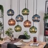 Koyoto Hanglamp, Kogellampje, Hanglamp Natuurlijke kleuren, Zwart, 8-lichts