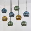 Koyoto Hanglamp, Kogellampje, Hanglamp Natuurlijke kleuren, Zwart, 8-lichts