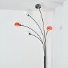 Nikkala Staande lamp Chroom, Zwart, 5-lichts