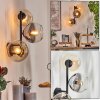 Koyoto Kogellampje, Wandlamp Amber, Duidelijk, Rookkleurig, 3-lichts