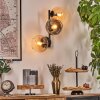 Koyoto Kogellampje, Wandlamp Amber, Duidelijk, Rookkleurig, 3-lichts