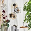 Koyoto Kogellampje, Wandlamp Amber, Duidelijk, Rookkleurig, 3-lichts