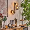 Koyoto Kogellampje, Wandlamp Amber, Duidelijk, Rookkleurig, 3-lichts
