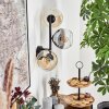 Koyoto Kogellampje, Wandlamp Amber, Duidelijk, Rookkleurig, 3-lichts