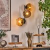 Koyoto Kogellampje, Wandlamp Goud, Duidelijk, 3-lichts