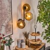 Koyoto Kogellampje, Wandlamp Goud, Duidelijk, 3-lichts