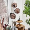 Koyoto Kogellampje, Wandlamp Koperkleurig, 3-lichts