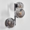 Ripoll Kogellampje, Wandlamp Rookkleurig, 3-lichts