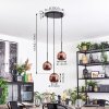 Koyoto Hanglamp, Kogellampje, Cluster hanglamp 30 cm Koperkleurig, 3-lichts