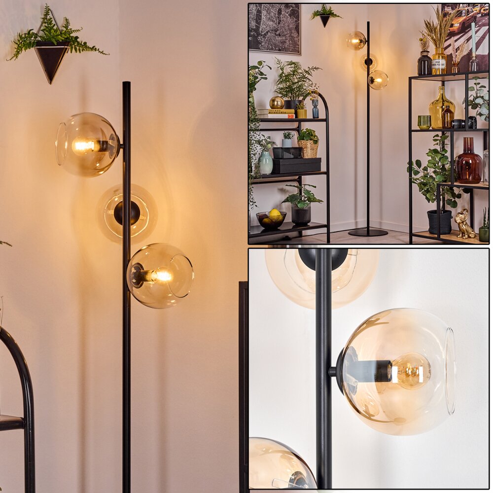 Koyoto Staande lamp Amber, Duidelijk, 3-lichts main product photo
