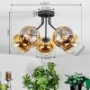 Koyoto Plafondlamp, Kogellampje 52 cm Goud, Duidelijk, 5-lichts