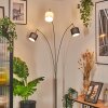 Bassagoda Staande lamp Nikkel mat, Zwart, 3-lichts
