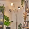 Bassagoda Staande lamp Nikkel mat, Zwart, 3-lichts