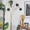 Bassagoda Staande lamp Messing, Zwart, 3-lichts