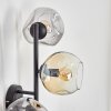 Ripoll Kogellampje, Wandlamp Amber, Duidelijk, Rookkleurig, 3-lichts