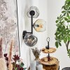Ripoll Kogellampje, Wandlamp Amber, Duidelijk, Rookkleurig, 3-lichts