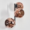 Ripoll Kogellampje, Wandlamp Koperkleurig, 3-lichts