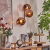 Ripoll Kogellampje, Wandlamp Koperkleurig, 3-lichts