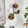 Ripoll Kogellampje, Wandlamp Chroom, Goud, Koperkleurig, Rookkleurig, 3-lichts