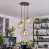 Koyoto Hanglamp, Kogellampje, Cluster hanglamp Amber, Duidelijk, 3-lichts