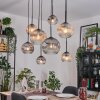 Ripoll Hanglamp, Kogellampje, Hanglamp Natuurlijke kleuren, Zwart, 8-lichts