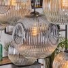Ripoll Hanglamp, Kogellampje, Hanglamp Natuurlijke kleuren, Zwart, 8-lichts