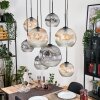Ripoll Hanglamp, Kogellampje, Hanglamp Natuurlijke kleuren, Zwart, 8-lichts