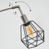 Yaak Staande lamp Nikkel mat, Zwart, 3-lichts