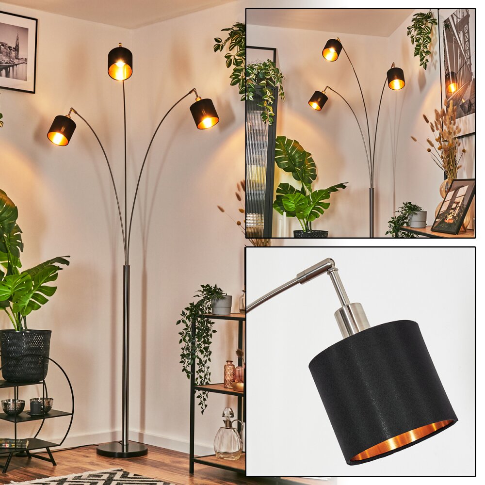 Alsen Staande lamp Nikkel mat, Zwart, 3-lichts main product photo
