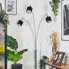 Bassagoda Staande lamp Nikkel mat, Zwart, 3-lichts