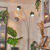 Bassagoda Staande lamp Nikkel mat, Zwart, 3-lichts
