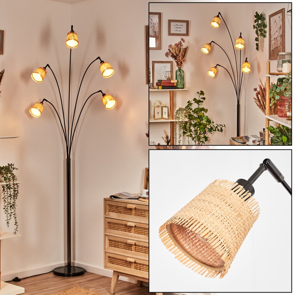 Lindberg Staande lamp Chroom, Zwart, 5-lichts main product photo