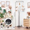 Lindberg Staande lamp Chroom, Zwart, 5-lichts
