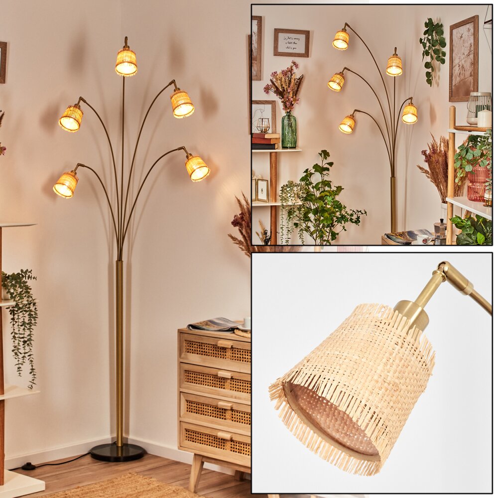 Lindberg Staande lamp Messing, Zwart, 5-lichts main product photo