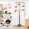 Soungou Staande lamp Zwart, 5-lichts