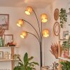 Soungou Staande lamp Zwart, 5-lichts