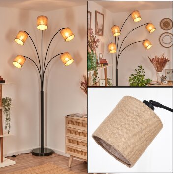 Soungou Staande lamp Zwart, 5-lichts Soungou Staande lamp Zwart, 5-lichts