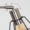 Yaak Staande lamp Nikkel mat, Zwart, Wit, 5-lichts