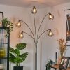 Yaak Staande lamp Nikkel mat, Zwart, Wit, 5-lichts