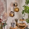 Ripoll Kogellampje, Wandlamp Chroom, Goud, Rookkleurig, 3-lichts