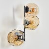 Ripoll Kogellampje, Wandlamp Amber, 3-lichts