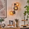 Ripoll Kogellampje, Wandlamp Amber, Rookkleurig, 3-lichts