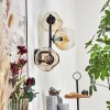 Ripoll Kogellampje, Wandlamp Amber, Duidelijk, 3-lichts