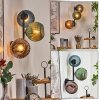Koyoto Kogellampje, Wandlamp Blauw, Groen, Koperkleurig, 3-lichts