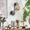 Ripoll Kogellampje, Wandlamp Amber, Rookkleurig, 3-lichts