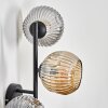 Ripoll Kogellampje, Wandlamp Amber, Rookkleurig, 3-lichts