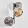 Ripoll Kogellampje, Wandlamp Amber, Rookkleurig, 3-lichts