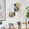 Ripoll Kogellampje, Wandlamp Amber, Rookkleurig, 3-lichts