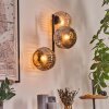 Ripoll Kogellampje, Wandlamp Amber, Rookkleurig, 3-lichts