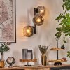 Ripoll Kogellampje, Wandlamp Chroom, Duidelijk, Rookkleurig, 3-lichts